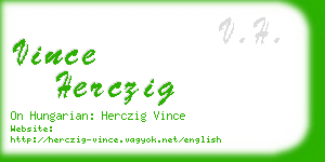 vince herczig business card